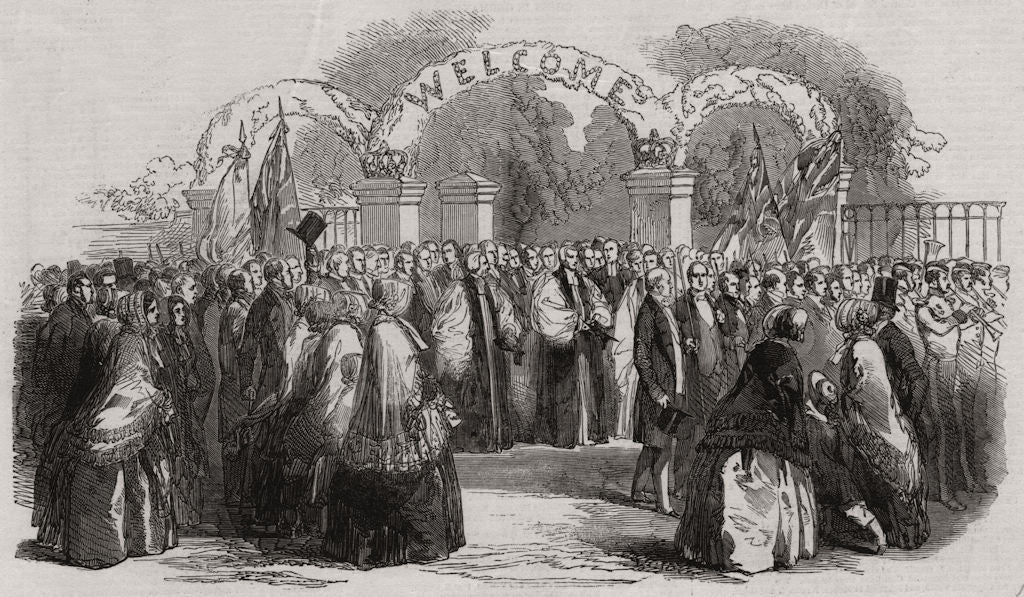 Founding of the new school at Loughborough: the procession. Leicestershire 1850